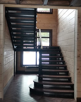 Лестница с забежными ступенями, фото 2