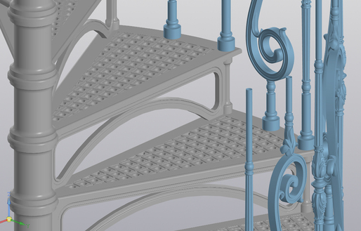 Чугунная винтовая лестница "Конверсия", фото 4